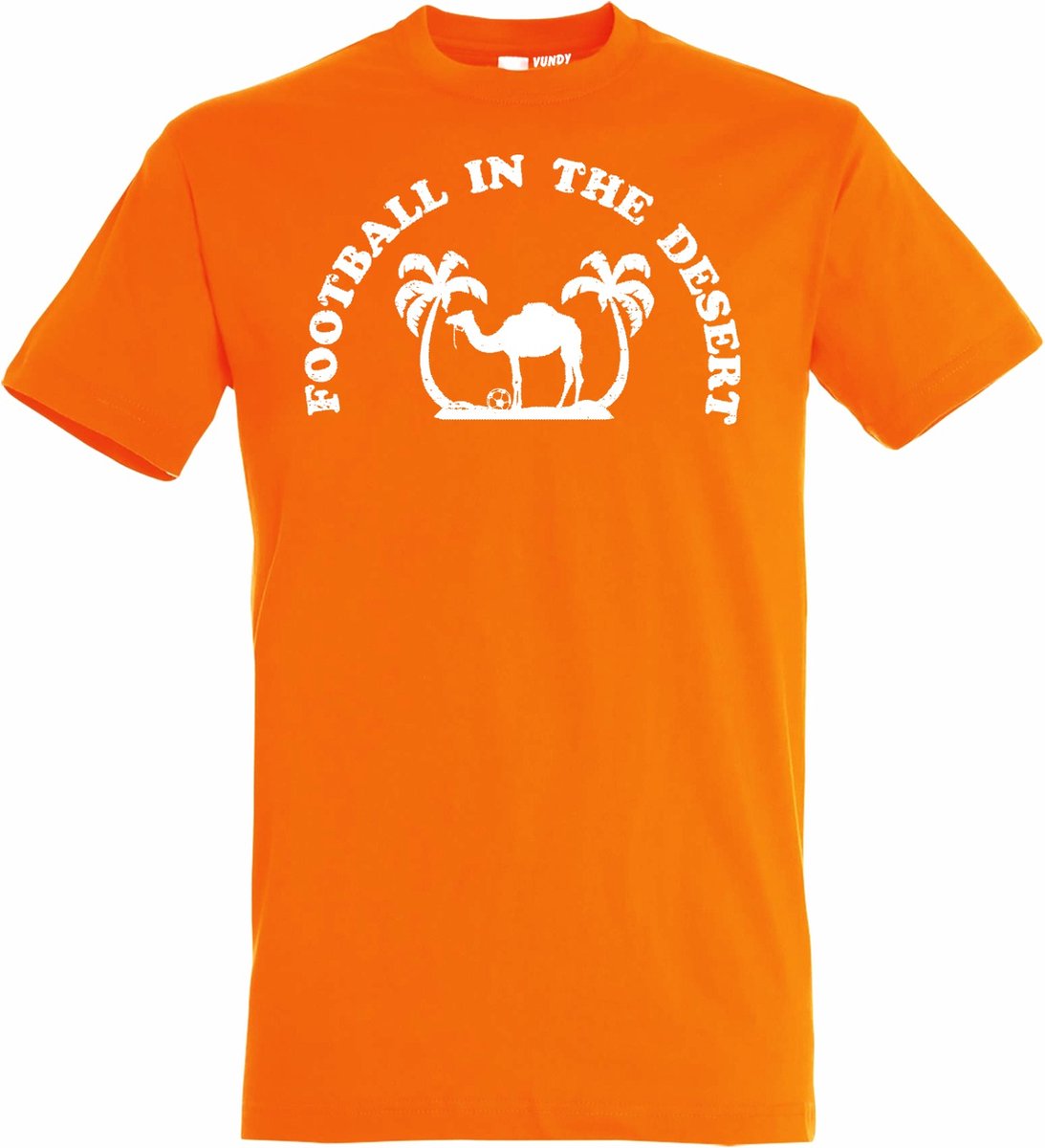 T-shirt kinderen Football In The Dessert | Oranje Holland Shirt | WK 2022 Voetbal | Nederlands Elftal Supporter | Oranje | maat 104